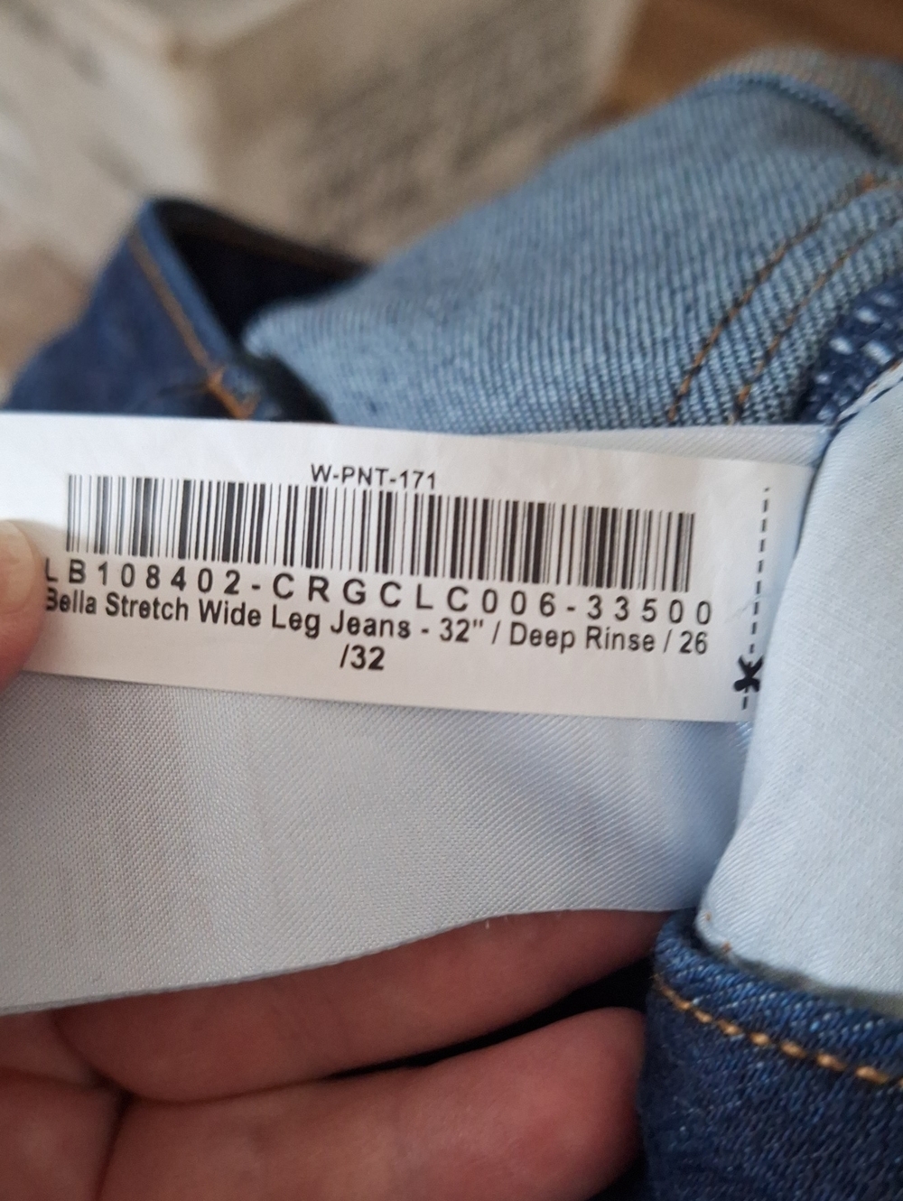 Quince Bella Stretch Wide Leg Jeans Deep Rinse 26 NWT 32" inseam - Picture 4 of 4